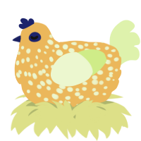 A honey and apple chicken with a speckle pattern