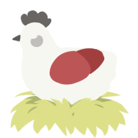 A white and red chicken