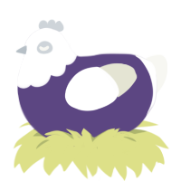 Space Ghost, a overcast and white chicken with a head pattern