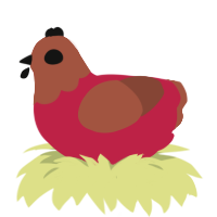 (unnamed), a crimson and russet chicken with a head pattern