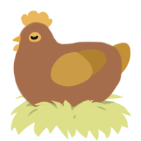 A brown and gold chicken