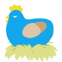 A sky and beige chicken