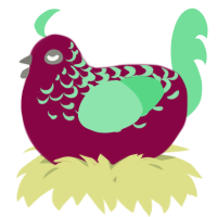A maroon and spring chicken with a half-lace pattern