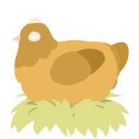 A honey and gold chicken with a head pattern