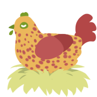 Brittle, a honey and red chicken with a speckle pattern