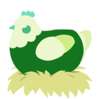 (unnamed), a leaf and apple chicken with a head pattern