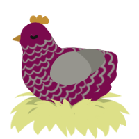 Winery, a wine and ash chicken with a lace pattern