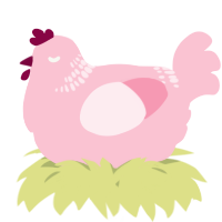 A rose chicken with a neck-band pattern