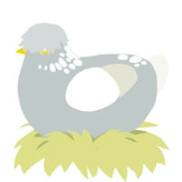 A silver and white chicken with a neck-speckle pattern