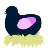 A tumblr and lavender chicken