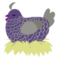 A overcast and ash chicken with a lace pattern