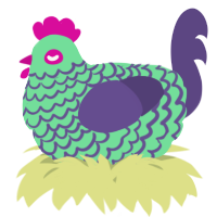 A spring and overcast chicken with a lace pattern