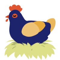 A navy and honey chicken