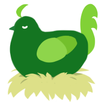 Topiairy, a leaf and grass chicken