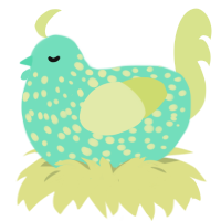 Mojito, a mint and lemon chicken with a speckle pattern