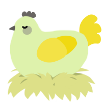 A apple and yellow chicken