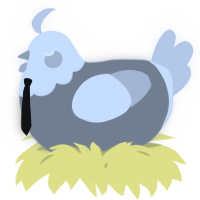 A ash and mist chicken with a head pattern