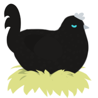 Point Of No Return, a sable chicken with a speckle pattern