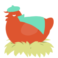 A vermilion chicken