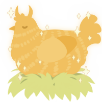 A honey chicken with a bar pattern