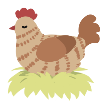 (unnamed), a beige and brown chicken with a bar pattern