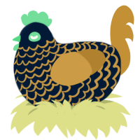 Caramel Crunch, a tumblr and gold chicken with a lace pattern