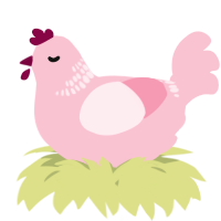 A rose chicken with a neck-band pattern