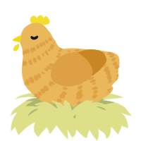 A honey and orange chicken with a bar pattern