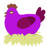 A amethyst and wine chicken