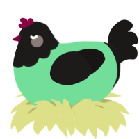 A spring and sable chicken with a head pattern