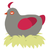 A ash and crimson chicken