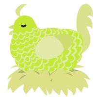 A lime and lemon chicken with a lace pattern