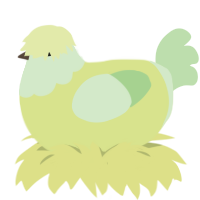 Pear Juice, a lemon and gluppy chicken with a head pattern