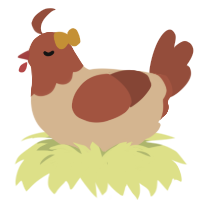 Baked Potato, a beige and russet chicken with a head pattern