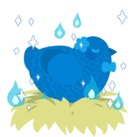 A sapphire chicken with a lace pattern