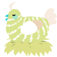 A lemon and cream chicken with a bar pattern