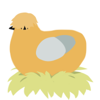 Eggyolk, a honey and silver chicken