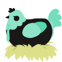 Love Is War, a sable and mint chicken with a head pattern