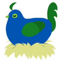 A ultramarine and leaf chicken