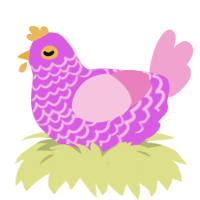 Gold rose, a orchid and pink chicken with a lace pattern