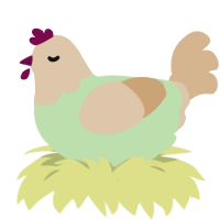 (unnamed), a gluppy and beige chicken with a head pattern