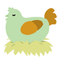 Glup God, a gluppy and ochre chicken