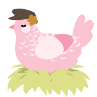 A rose chicken with a half-lace pattern