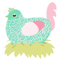春仔, a mint and rose chicken with a double-lace pattern