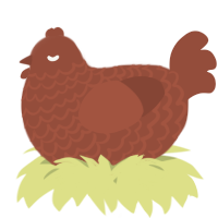 A russet chicken with a lace pattern