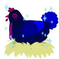 A cream and lemon chicken with a speckle pattern