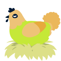 A lime and honey chicken with a head pattern
