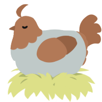 A silver and brown chicken with a head pattern