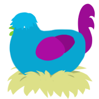 GetInto Hypnosis Mic, a cerulean and plum chicken