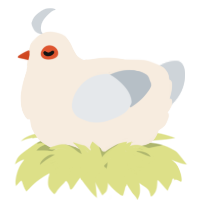 A cream and mist chicken